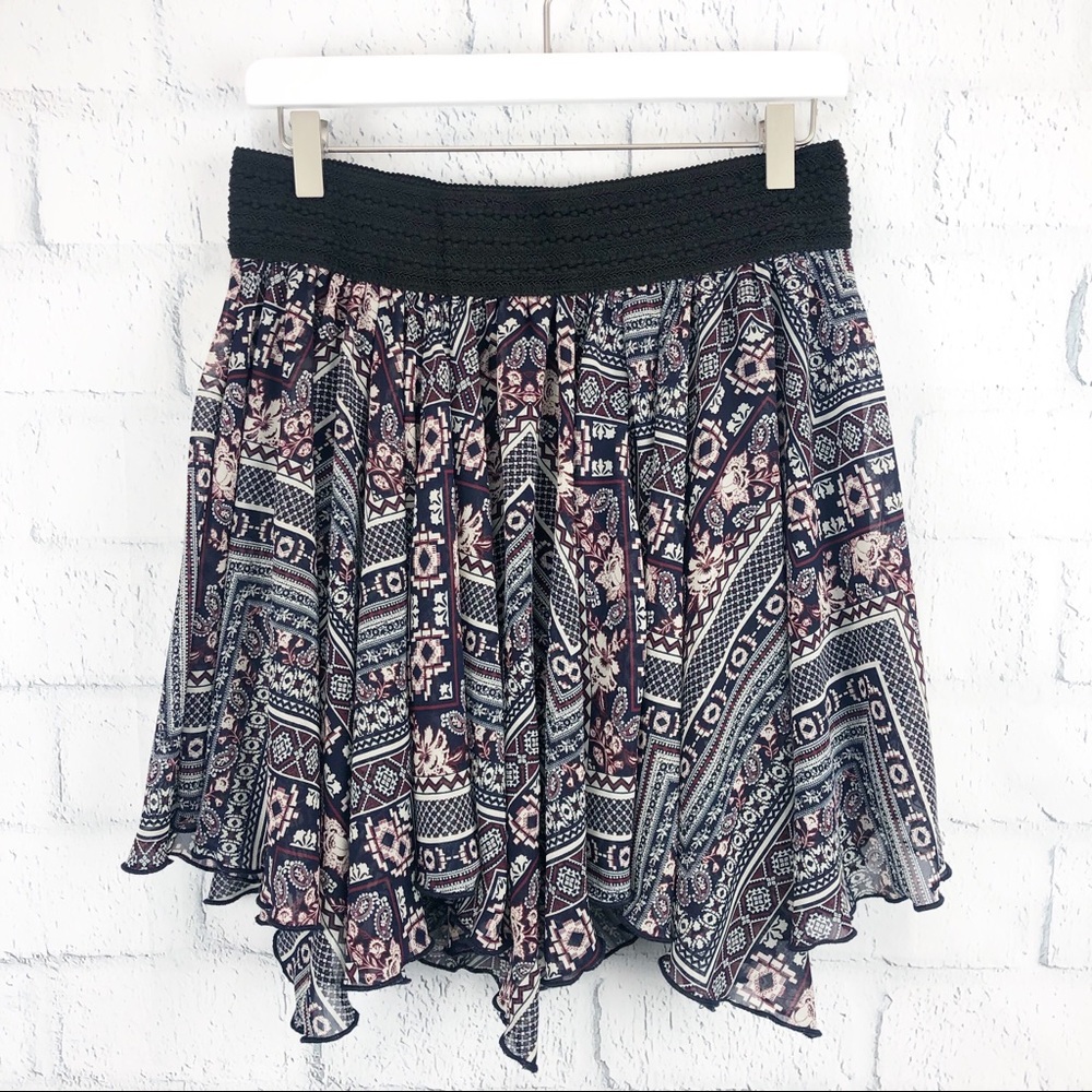 Love Blossom Handkerchief Hem Skirt